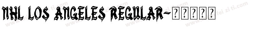 NHL Los Angeles Regular字体转换